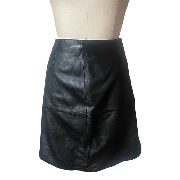 Isaac Mizrahi Target Black Leather Skirt Size 10 - Picture 1 of 5